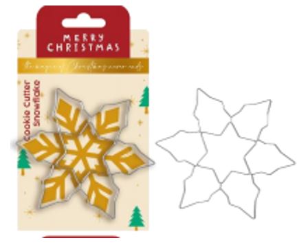 CORTA MASSAS 8CM ESTRELA DE NATAL INOX#