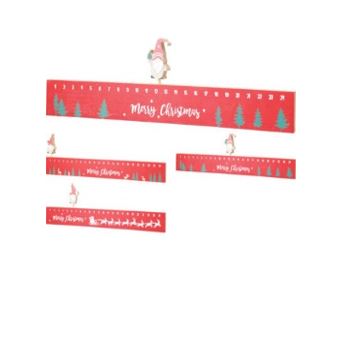 CALENDARIO ADVENTO 40CM VERMELHO MIX