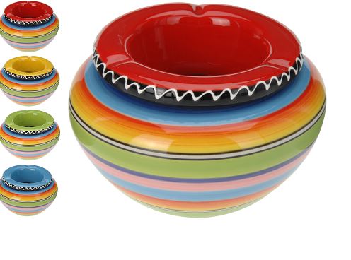 CINZEIRO AGUA CERAMICA LISTAS COR SORTI#