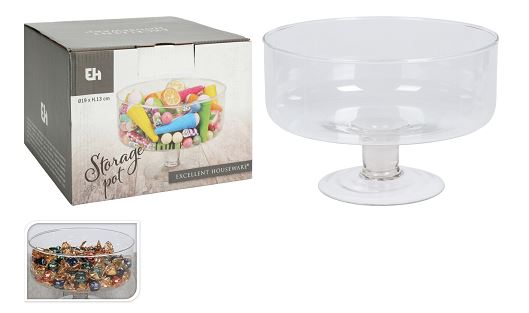 PRATO C/PE Ø19CM ALT.13CM VIDRO#