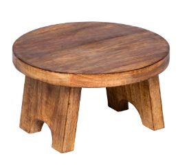 MESA APOIO BUFFET Ø25X15CM MADEIRA