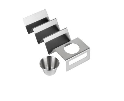 CJ.2 SUPORTES P/ 3 TACOS C/TAÇA INOX