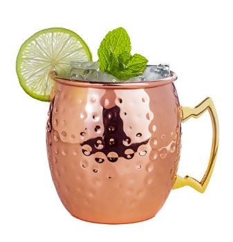 CANECA 50CL COBRE MARTELADA