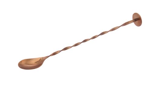 COLHER TORCIDA 30CM C/MOEDA COBRE