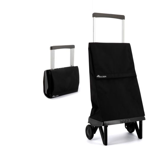 CARRO COMPRAS 2 RODAS PRETO PLEGAMATIC