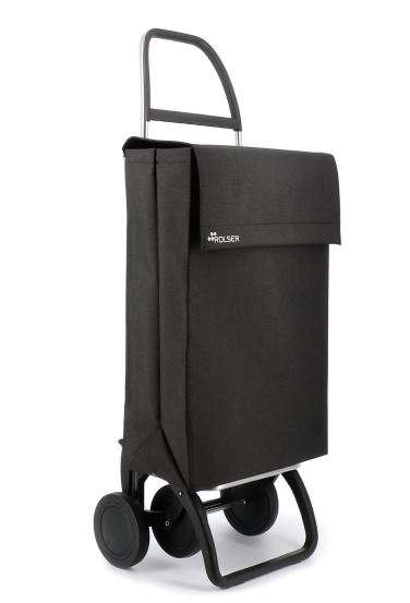 CARRO COMPRAS 4 RODAS NEGRO JEAN TWEED