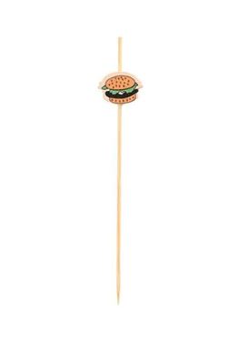 CJ.100 ESPETO HAMBURGUER 12CM BAMBOO
