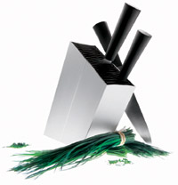 BLOCO P/FACAS DIAGONAL CINZA EVA