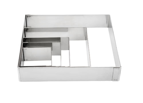 ARO QUAD.20X20X4CM INOX