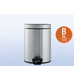 BALDE LIXO 5L INOX FOSCO