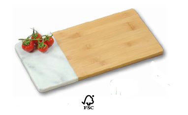 TABUA 36X18.5X1.5CM MARMORE/BAMBOO