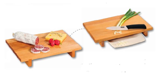 TABUA RECT.35X24CM C/APOIO BAMBOO