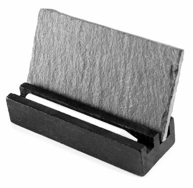 ETIQUETA ARDOSIA C/SUPORTE 10X5CM+LAPIS