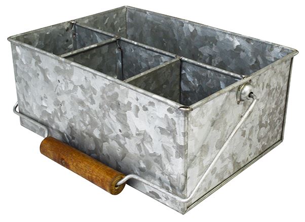 ORGANIZER DE MESA 4 DIV. GALVANIZADO