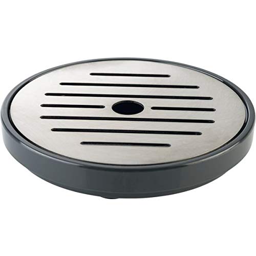 CJ.2 BASE ANTI PINGOS Ø9.5CM PRETO/INOX