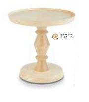 PRATO BOLO C/PE ALT.10.5CM MADEIRA CLARA