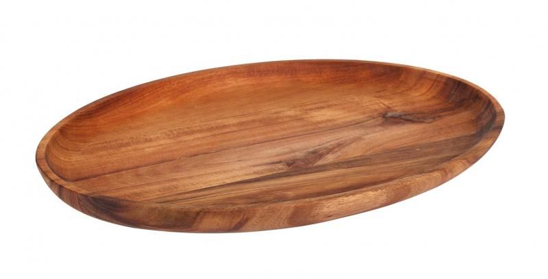 BANDEJA OVAL 29.8X19.7X2.5CM ACACIA