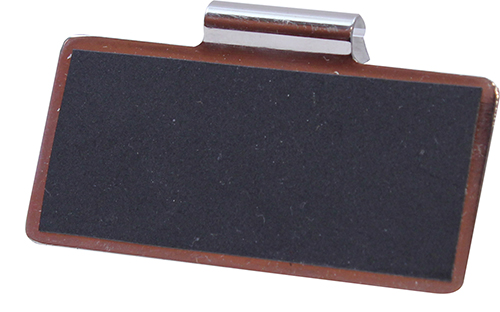 CJ.6 ETIQUETA INOX C/ARDOSIA 7.5X4.5CM